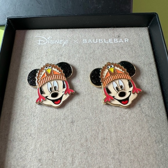 BaubleBar x Disney Mickey Turkey Thanksgiving earrings NWT - Picture 3 of 6